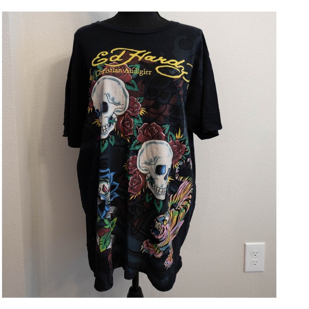 VTG Ed Hardy by Christian Audigier Short Sleeve XL Shirt